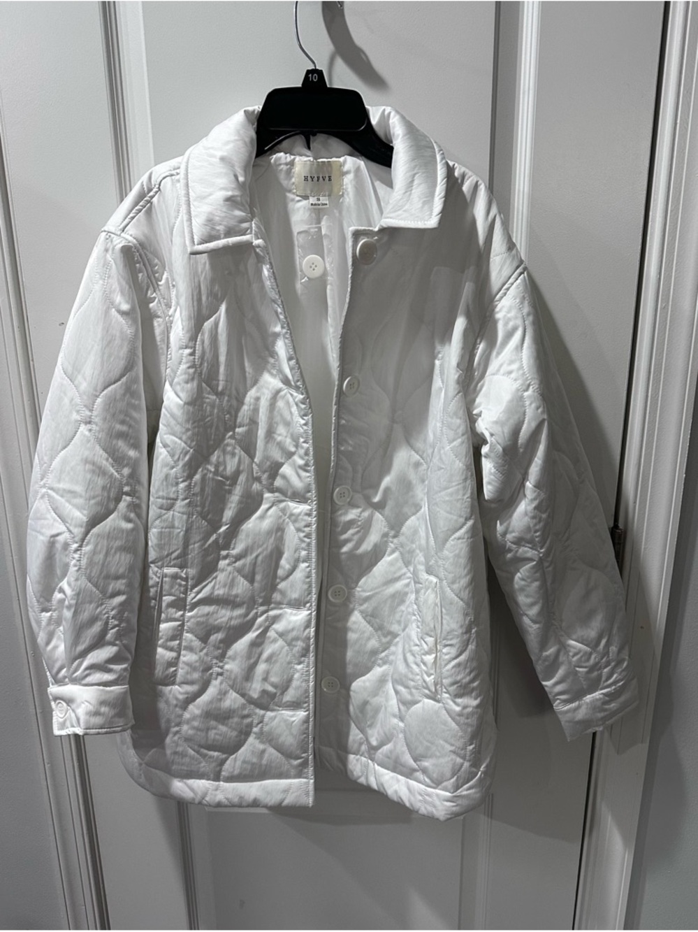 HYFVE White Quilted Coat - Size Small